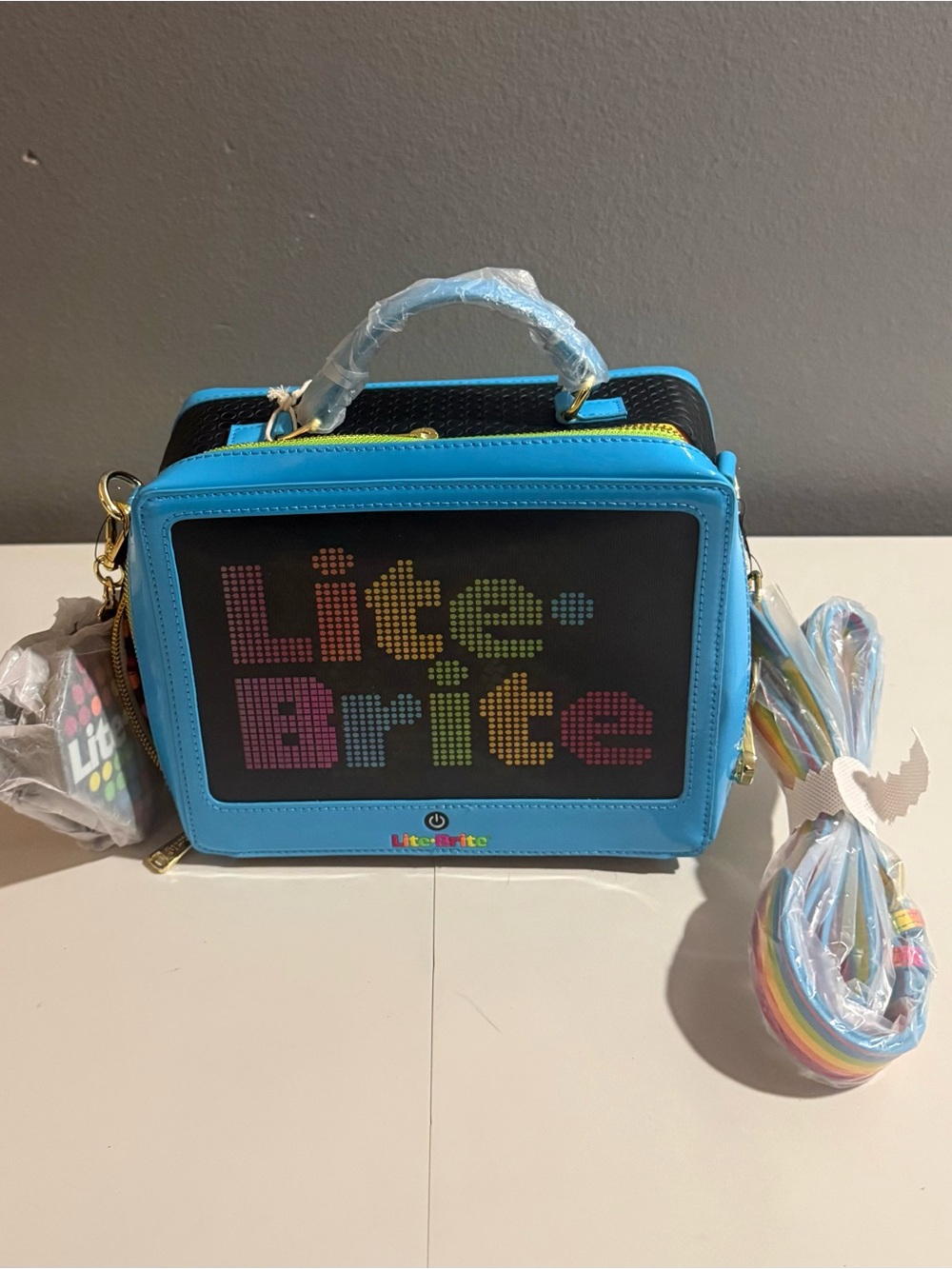 Loungefly Lite-Brite Lenticular Glow in Dark Crossbody Bag Coin Purse NWT